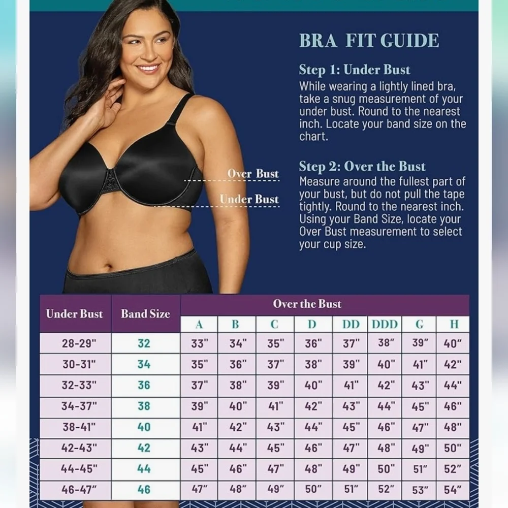 Vanity Fair Back‎ Smoothing Minimizer Bra black Sz 38DD